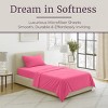 Hastings Home Twin Size Brushed Microfiber 3 Piece Bed Sheet and Linen Set with Stain Resistant Fitted and Flat Sheets - Pink - 2 of 4