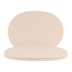 REGALWOVEN Farmhouse Cotton Rope Wipe Clean Placemats 4 Pcs - 1 of 4