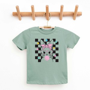 The Juniper Shop Checkered Groovy Bunny Youth Short Sleeve Tee - 1 of 2