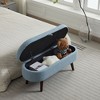 NicBex Storage Ottoman Bench for Bedroom,Elegant Storage Bench with Hard Wood Frame and wood legs,Ottoman for Living Room, Bedroom,Entryway - 2 of 4