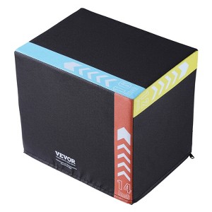 VEVOR 3 in 1 Plyometric Jump Box, 16/14/12 Inch Cotton Plyo Box, Platform & Jumping Agility Box, Anti-Slip Fitness Exercise Step Up Box - 1 of 4