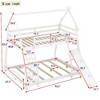 Kumasinova Twin-Over-Queen House Bunk Bed with Climbing Nets & Ramp –  Solid Wood Bed Frame, Toddler Bed for Multi-Member Families/Kids' Bedroom - 3 of 4