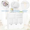 White Toy Storage Cabinet, Children's Toy Shelf with 3 Movable Drawers & 6 Cubes & Hidden Wheels - 4 of 4