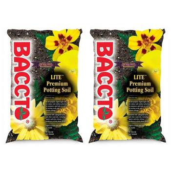 Michigan Peat 1420 Baccto Lite Premium Potting Soil for Indoor Outdoor Gardening, Seed Starting, Propagation, and More, 20 Quart Bag (2 Pack)