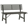 Garden Bench Black Powder-coated steel Large Durable - 2 of 4