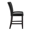 26" Set of 2 Carrara Counter Height Barstools Black - Steve Silver Co.: Upholstered, Rubberwood Frame, Floor Protectors - 3 of 4