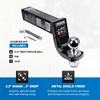 Reese Interlock Trailer Hitch Ball Mount Starter Kit with 2.3" Trailer Ball and Pin & Clip, Fits 2.5" Receiver, 5" Drop, 13,000 Pound Capacity, Black - 3 of 4
