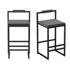 Lyngins Set of 2 Modern Counter Height Bar Stools, Velvet Upholstered Bar Stools with Slim Golden Metal Legs, Counter Stools/Bar Chairs for Kitchen - 4 of 4