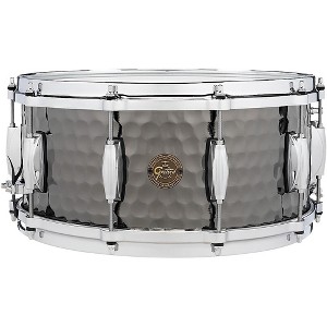 Gretsch Drums Hammered Black Steel Snare - 1 of 2