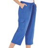 Collections Etc Elastic Waist Cargo Pocket Capri Pant - 3 of 3