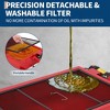 110V Oil Drain Pan, 20-Gallon Metal Oil Change Pan Cart with 180W Electric Pump, 8-Foot Hose, Folding Handle Design, comes with a pair of gloves,Red - 4 of 4