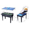 Multi Game Table, 43 Inch Combo Game Table, Hockey/Soccer Foosball/Pool/Table Tennis/Basketball Table Combination Kit for Game Room Home - 4 of 4