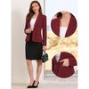 INSPIRE CHIC Women's One Button Notch Lapel Long Sleeve with Shoulder Pads and Pockets Blazer - 2 of 4
