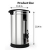 60 Cup Premium Commercial Coffee Maker, Premium Stainless Steel,Large Coffee Dispenser for Quick Brewing, Water Level Indicator Display - 3 of 4