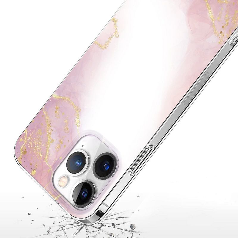 SaharaCase MagSafe Phone Case for iPhone 15 Pro Shock Absorbing Pink Marble (CP00464), 5 of 7