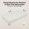 KeaBabies Mini Crib Sheets for Baby Girls, Boys, 2-Pack Soothe Pack and Play Sheets Fitted, Organic Pack N Play Mattress Sheet - 3 of 4