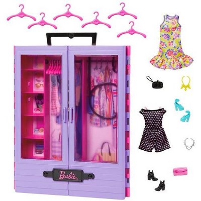 Barbie Fashionistas Purple Portable Closet with Hangers
