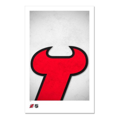 NHL New Jersey Devils Logo Art Poster Print