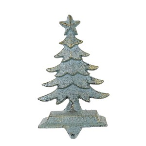 6.0 Inch Rustic Tree Stocking Holder Star Mantle Stocking Holders - 1 of 3