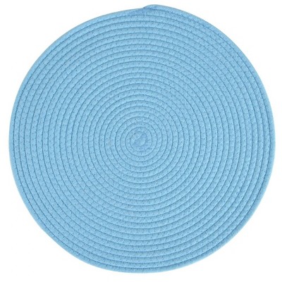 1'6"x1'6" Round Woven Cotton Accent Rug Blue - Kaplan Early Learning Company