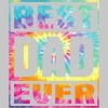 Men's Design By Humans Vintage Tie Dye Best Dad Ever By T-Shirt - 2 of 2