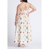 ELOQUII Women's Plus Size Shirred Bodice Ruffle Maxi Dress - 3 of 3