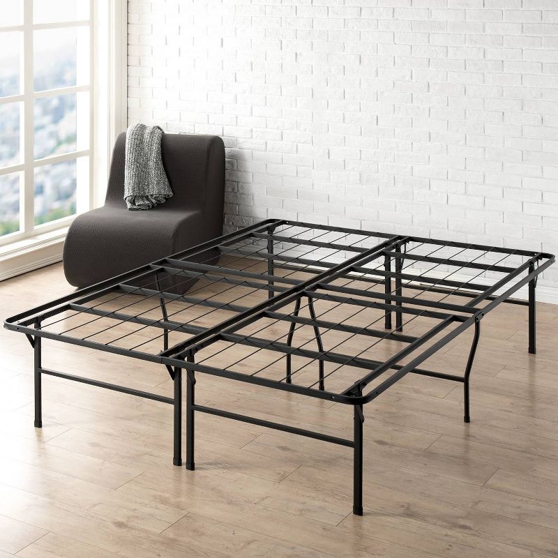 18" Premium Steel Bed Frame and Platform Bed Black - Mellow, 1 of 6