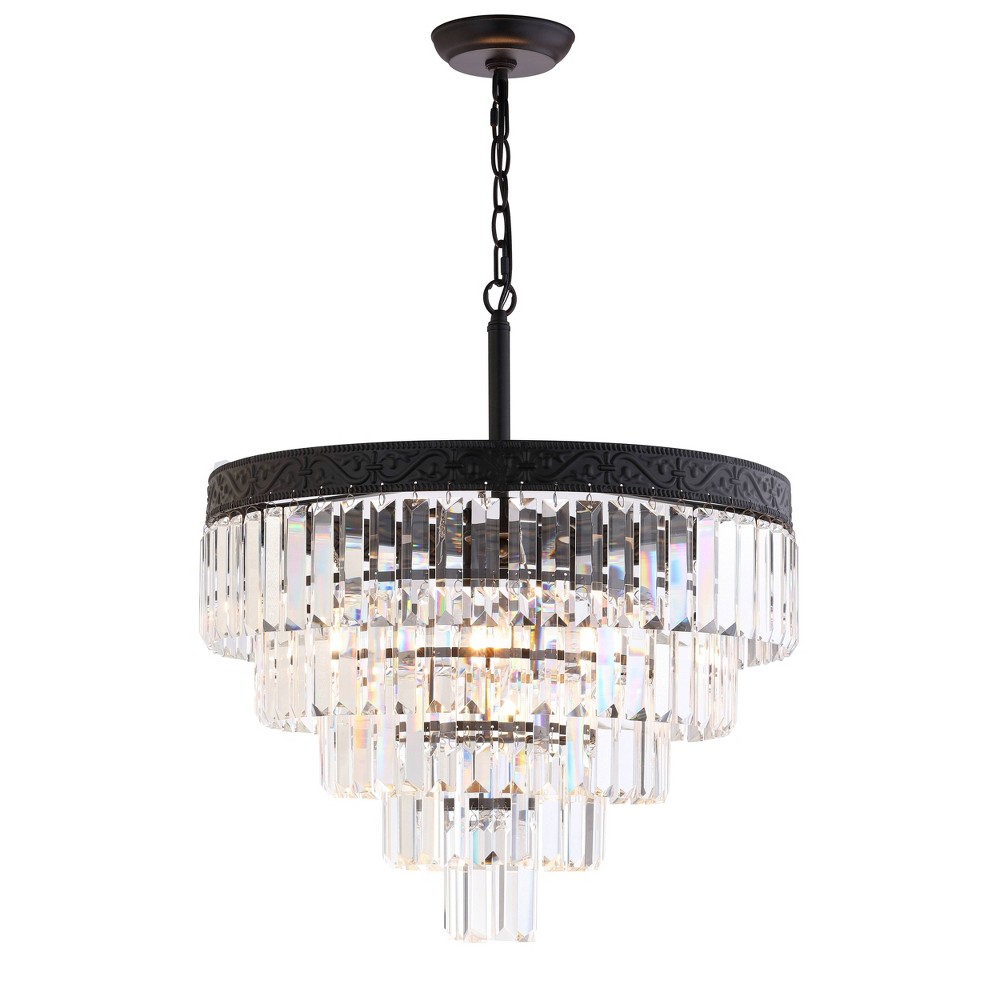 Photos - Chandelier / Lamp 20" Wyatt Crystal Chandelier  Bronze(Includes Energy Efficient Light Bulb)