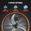VEVOR Drum Fan, 24 Inch High Velocity Industrial Shop Fan, Heavy Duty Commercial Use 3-Speed 8600CFM, 360°Adjustable Tilting, Orange - 4 of 4