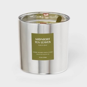 19.3oz Wooden Wick Jar Candle Midnight Tea Leaves - Threshold™ - 1 of 4