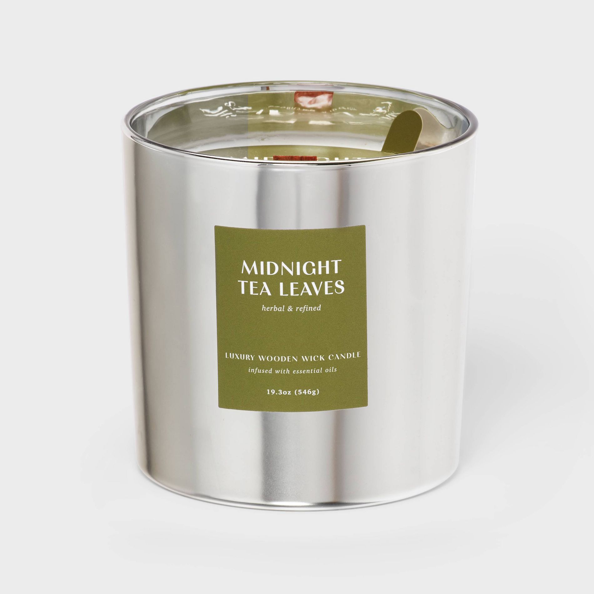 19.3oz Wooden Wick Jar Candle Midnight Tea Leaves - Threshold™
