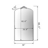 CAVINAS Arched Full Length Mirror,Oversized Leaning Floor Full Body Mirror with Metal Frame,Full Mirror for Bedroom,Living Room - 3 of 4