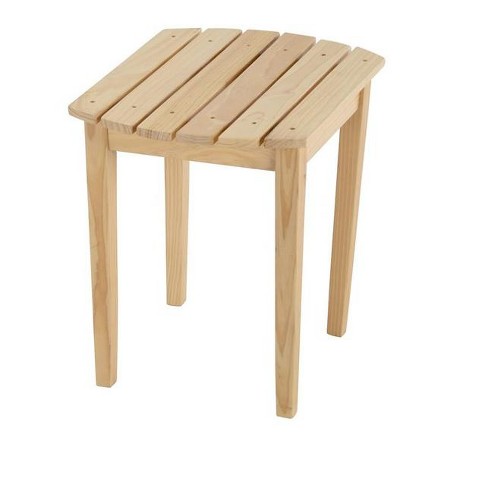 Jiallo Oceanic Collection Natural Solid Wood Side Table - image 1 of 4