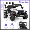 Costway 12V Kids Ride On Truck with 2*12V Motors Spring Suspension & Remote Control Black/Pink/White - 3 of 4