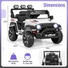 Costway 12V Kids Ride On Truck with 2*12V Motors Spring Suspension & Remote Control Black/Pink/White - image 3 of 4