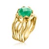 Ross-Simons 3.00 Carat Emerald Multi-Row Ring in 18kt Gold Over Sterling - 3 of 4