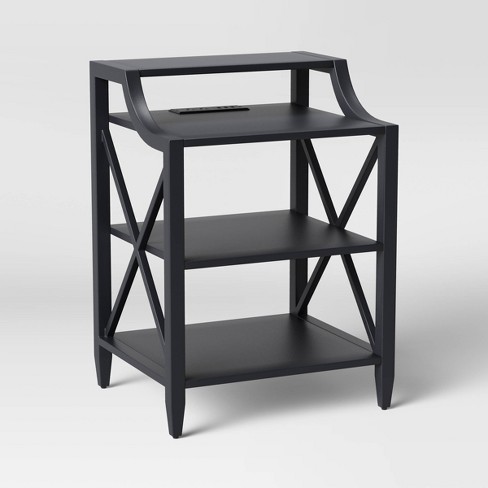 Fairmont Metal Nightstand with Charging Station Black - Threshold™ - image 1 of 4