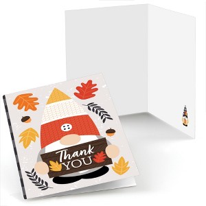 Big Dot of Happiness Fall Gnomes - Autumn Harvest Party Thank You Cards (8 count) - 1 of 4
