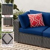 ELJGET Patio Furniture Set, 7 PCS Wicker Outdoor Conversation Set with Coffee Table for Backyard, Poolside, Garden, Navy Blue Cushions - 3 of 4