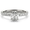 Pompeii3 1 1/2Ct Oval Diamond Engagement Ring 14k White Yellow or Rose Gold Lab Created - 3 of 4