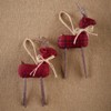 The Lakeside Collection Traditional Woodland Tree Ornaments - Set of 2 Plaid Reindeer 2 Pieces - 2 of 4
