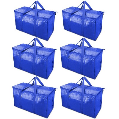 6-Pack/2-Pack Extra Large Heavy Duty Moving Bags with Zippers & Handles Storage Tote-HOMLUX
