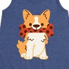 Girls' - Instant Message - Corgi With Bone Graphic Sleeveless Aline Dress - 2 of 4