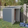 Outsunny Garden Metal Storage Shed, Outdoor Lean to Tool house with Lockable Door, 2 Air Vents & Steel Construction for Backyard, Patio, Lawn, Garage - image 2 of 4