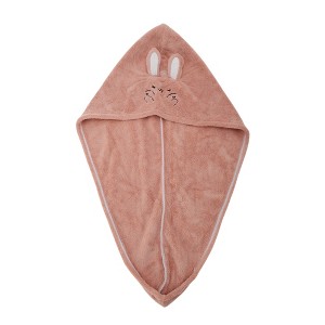 Unique Bargains Water-absorbent Rabbit Ears Hair Towel 1 Pc - 1 of 4