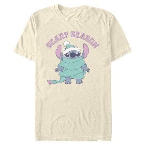 Mens Lilo & Stitch Adorable Scarf Season Stitch T Shirt - 1 of 4