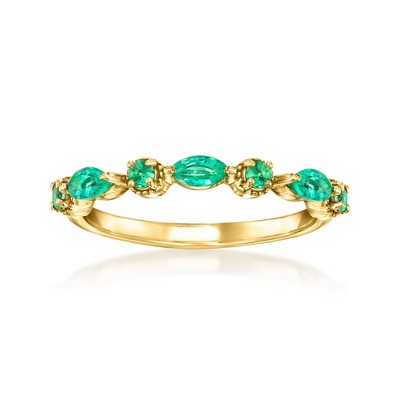 RS Pure by Ross-Simons 0.30 ct. t.w. Emerald Ring in 14kt Yellow Gold