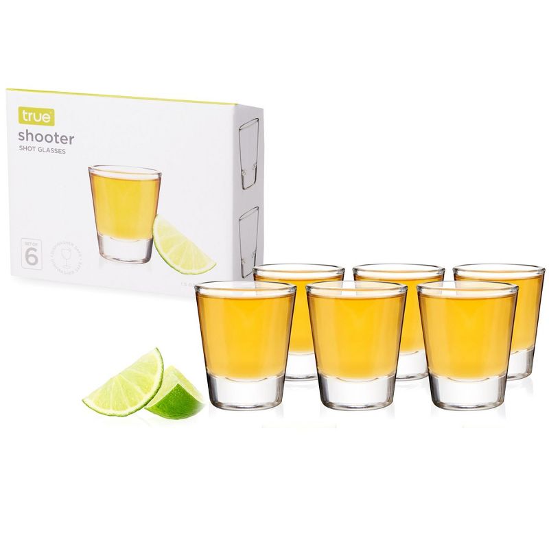 True Set of 6 Classic Shot Glasses, 1.5 Oz Shot Glass Set, Dishwasher Safe Cocktail Measuring Glass, Clear Finish, 6 of 8