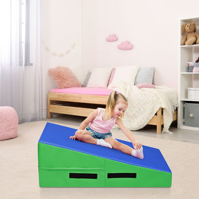 Costway Incline Gymnastics Mat Wedge Ramp Fitness Skill Tumbling Exercise Mat W/ Handles, 2 of 11