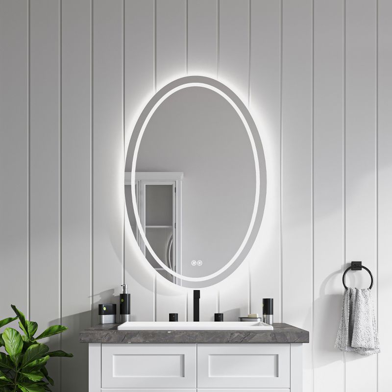 Organnice Frameless LED Light Anti Fog Bathroom Vanity Mirror, 1 of 9